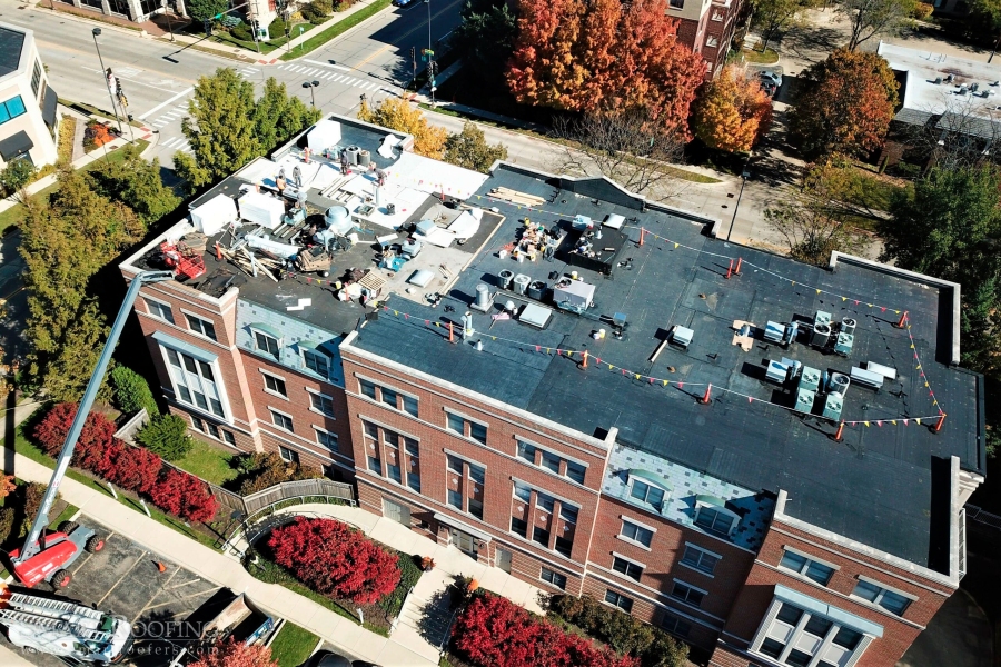 Commercial Multi Family EPDM Flat Roof Replacement in Highland Park, Roof in Chicago