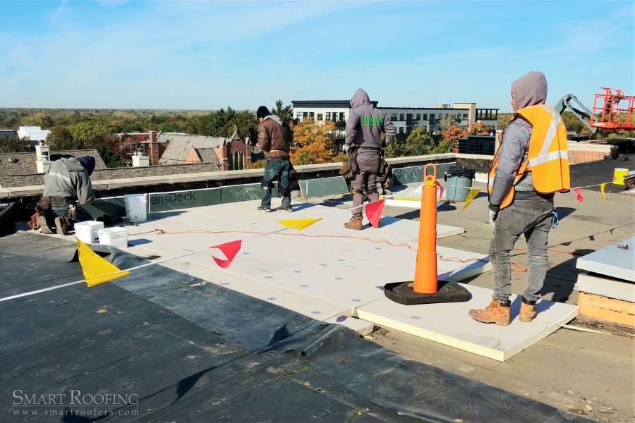 Commercial Multi Family EPDM Flat Roof Replacement in Highland Park, Roof in Chicago