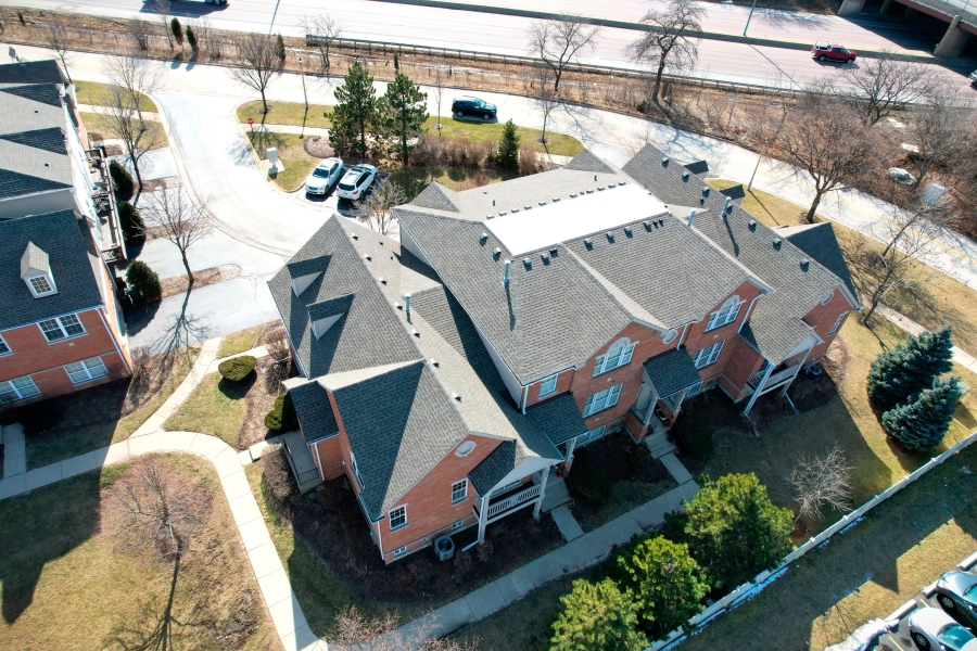 Multi Family Shingle Roof Installationand Residential Flat TPO Roof in Skokie, Roof in Chicago