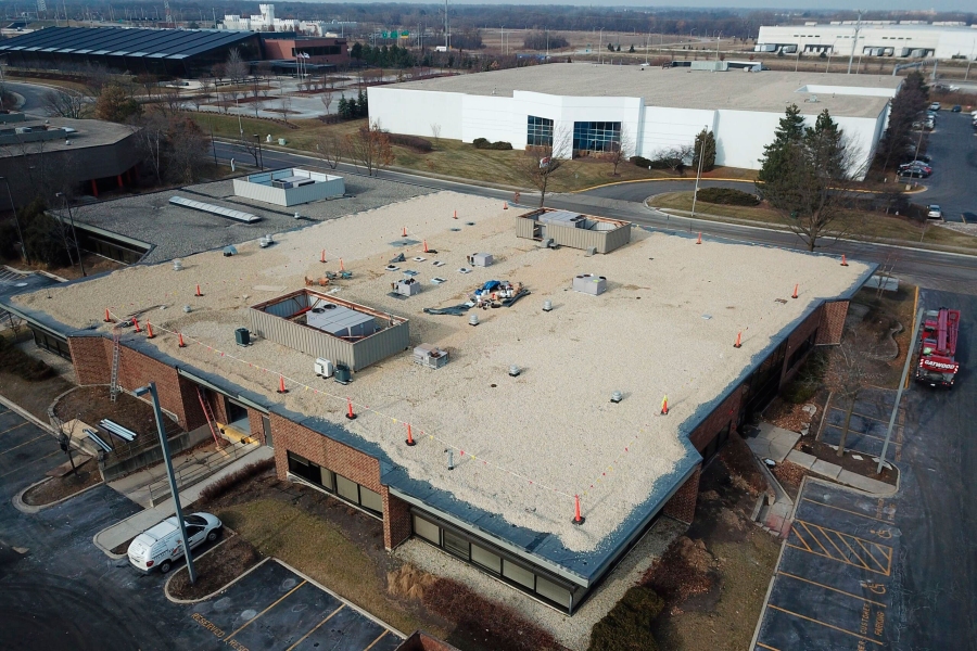 Schaumburg Commercial Flat Roof Recovery, Roof in Chicago